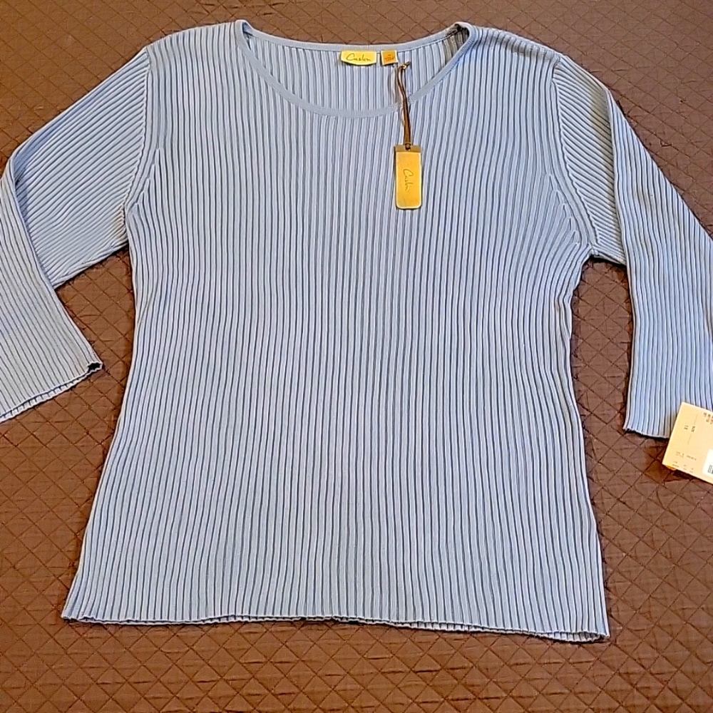 Caslon 100% Silk 3/4 Sleeve Knit Sweater